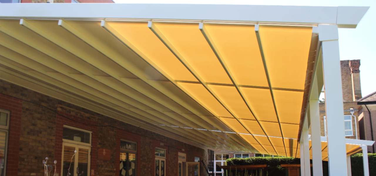 School Shelter with White Frame