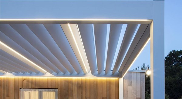 LED Lighting Strips on a Pergola
