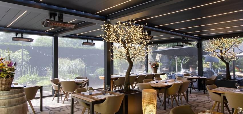 outdoor structure for hospitality venue