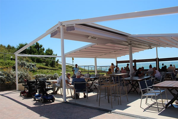 pergola over cafe terrace