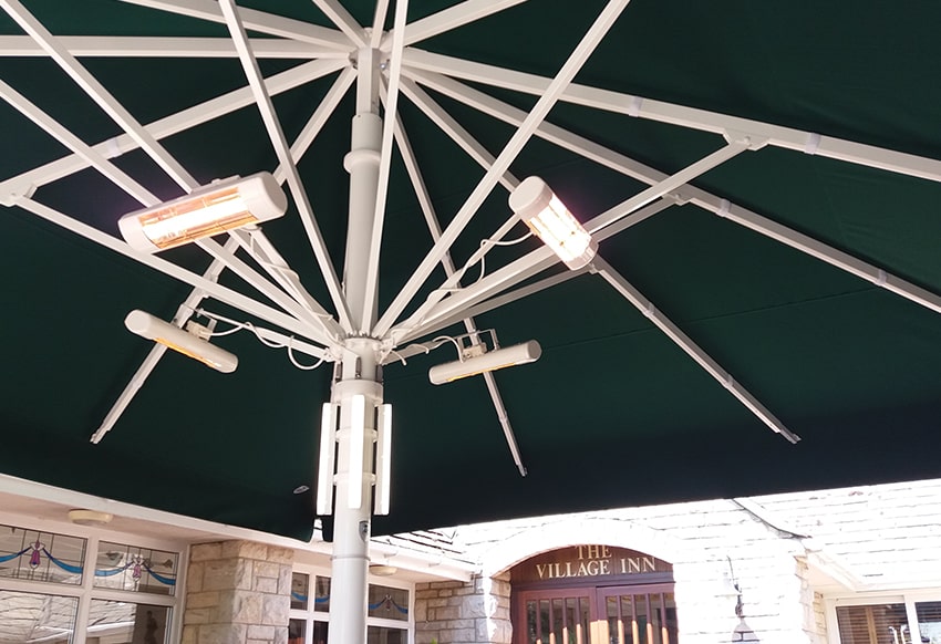 broadview parasol with heater