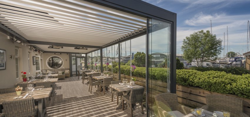 Awnings for commercial building