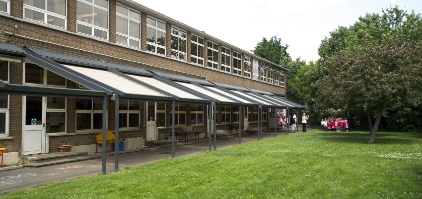 Cherry Lane School Outdoor Awning For Outside Learning