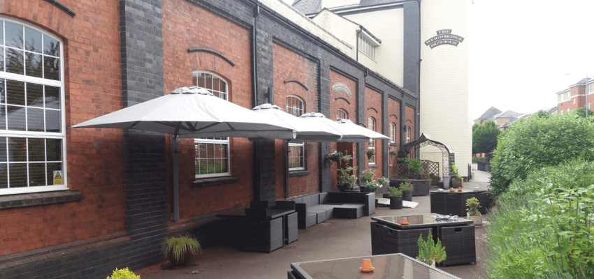 Commercial Umbrellas Within a Pub Garden 