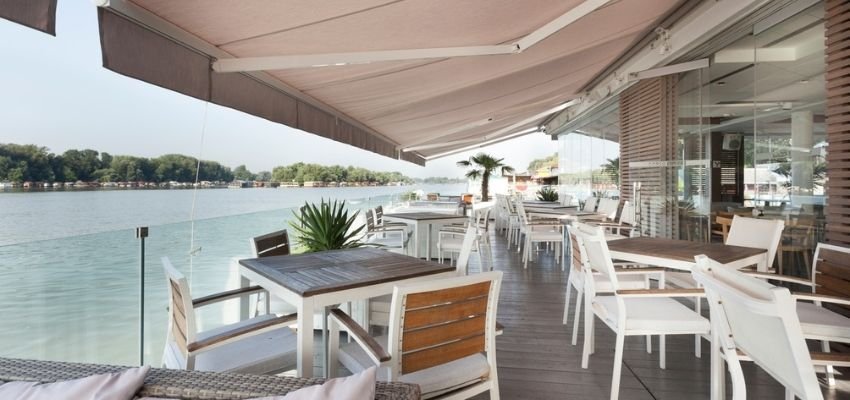 Restaurant awning Dorset 