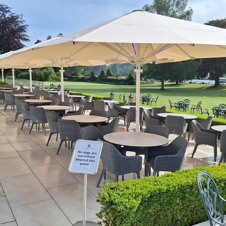 Commercial Umbrellas for Phyllis Court Members Club